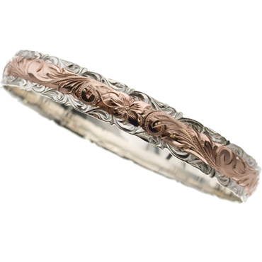OGB035/ 10mm 2 Tone Barrel Bangle 1.8mm OGB035/ 10mm 2 Tone Barrel Bangle 1.8mm